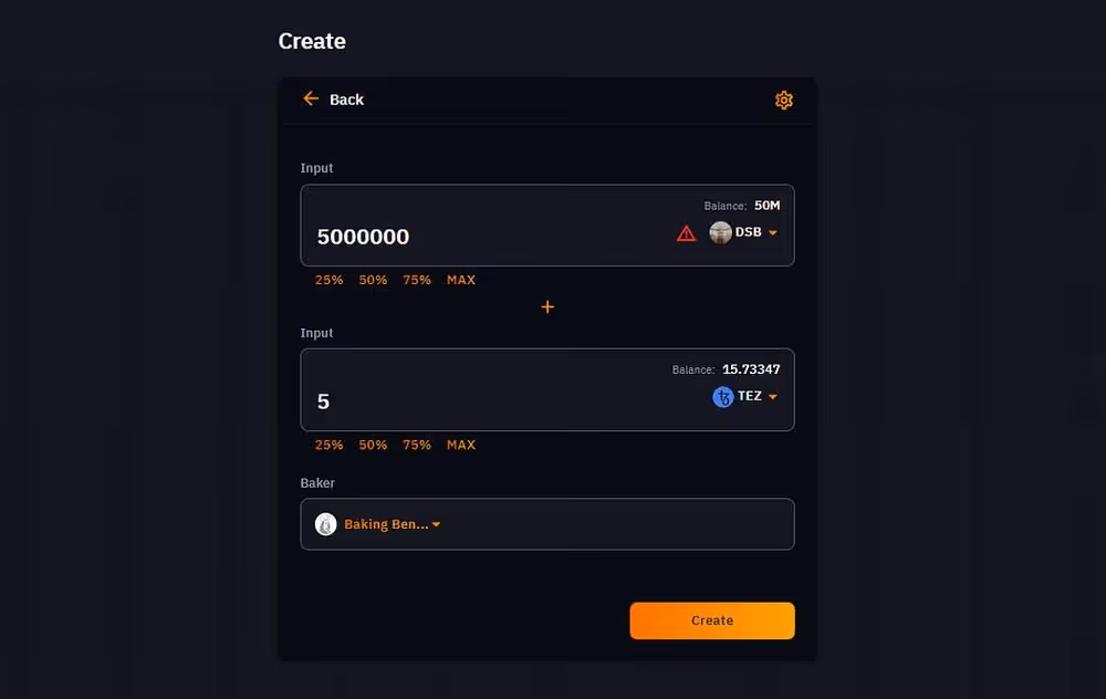 How To Create a Liquidity Pool For Any Token On Tezos., image 6